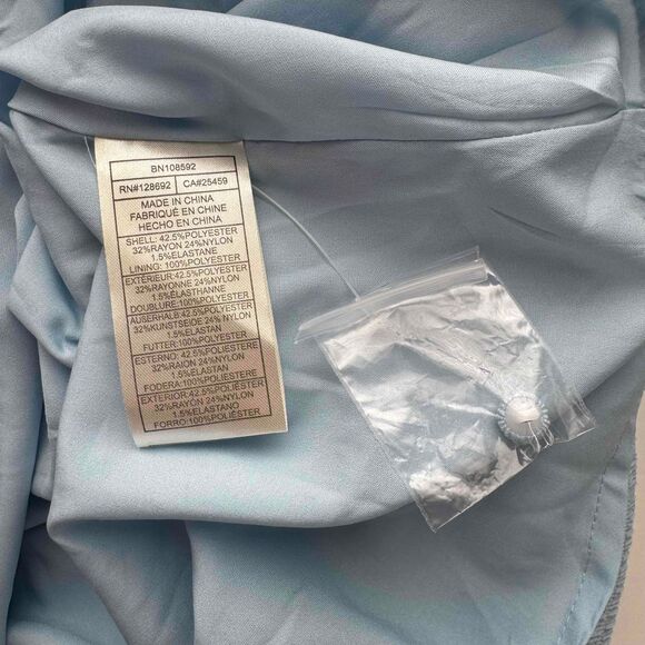 NWT Steve Madden Blue Short Sleeve Gathered Neckline Tiered Skirt Abrah Dress M - Picture 12 of 15